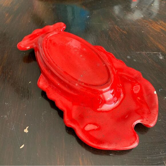 Set of 4 Vintage Red Crab Ceramic Serving Dishes – Coastal Lobster Bake Bowls - Picture 12 of 13
